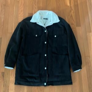 Boohoo Sherpa lined corduroy shacket